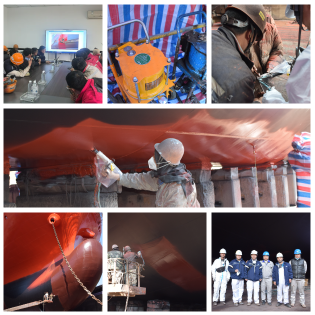   華豐實(shí)施PPG靜電噴涂綠色修船新工藝